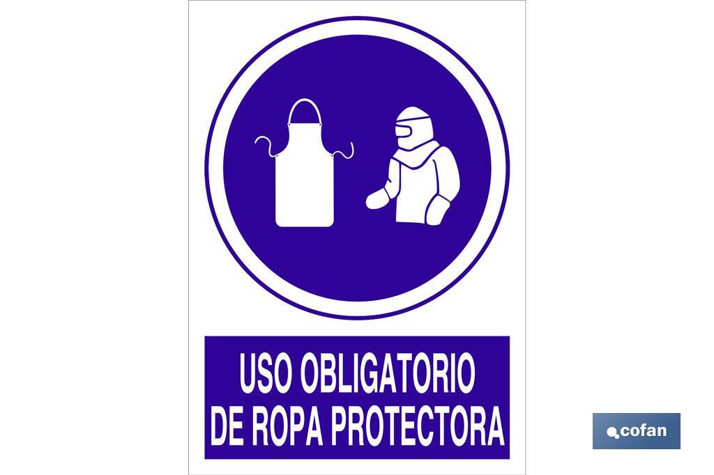 Uso obligatorio de ropa protectora