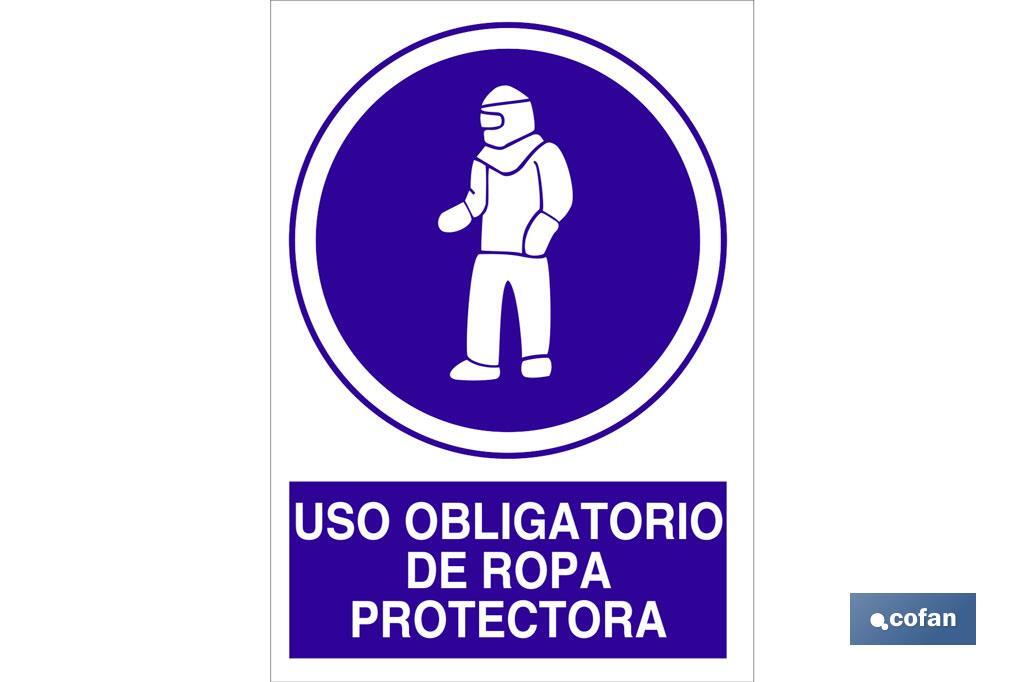 Uso obligatorio de ropa protectora