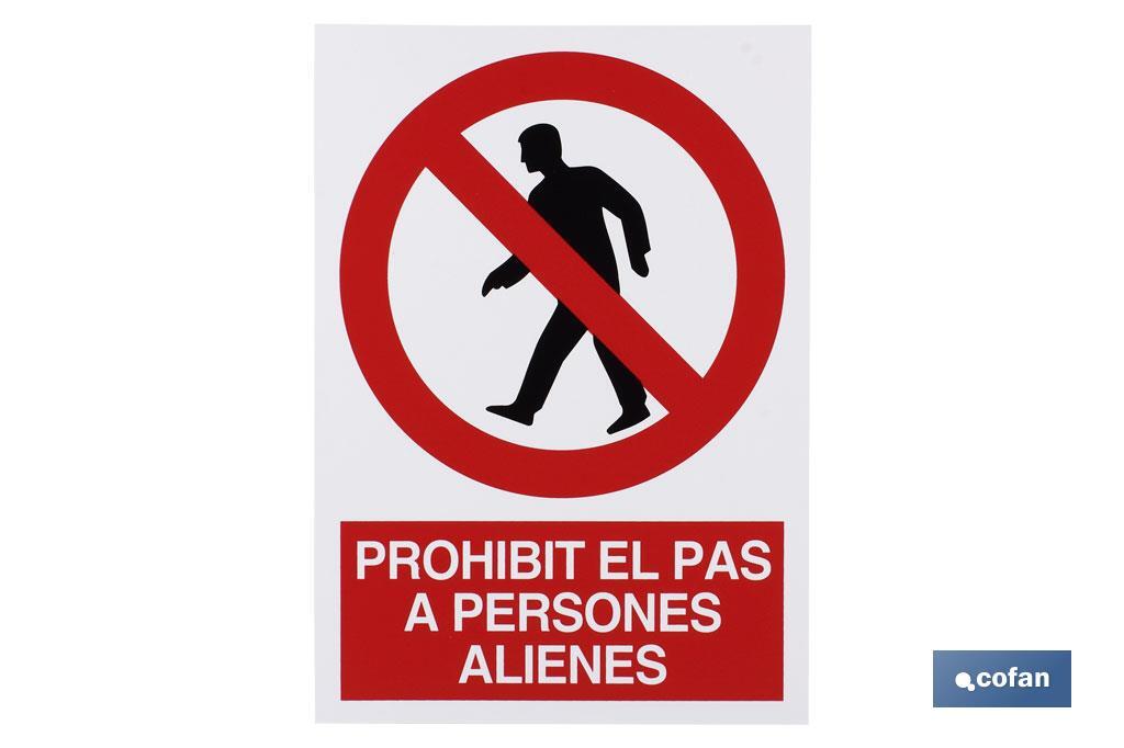 Prohibit pas persones alienes