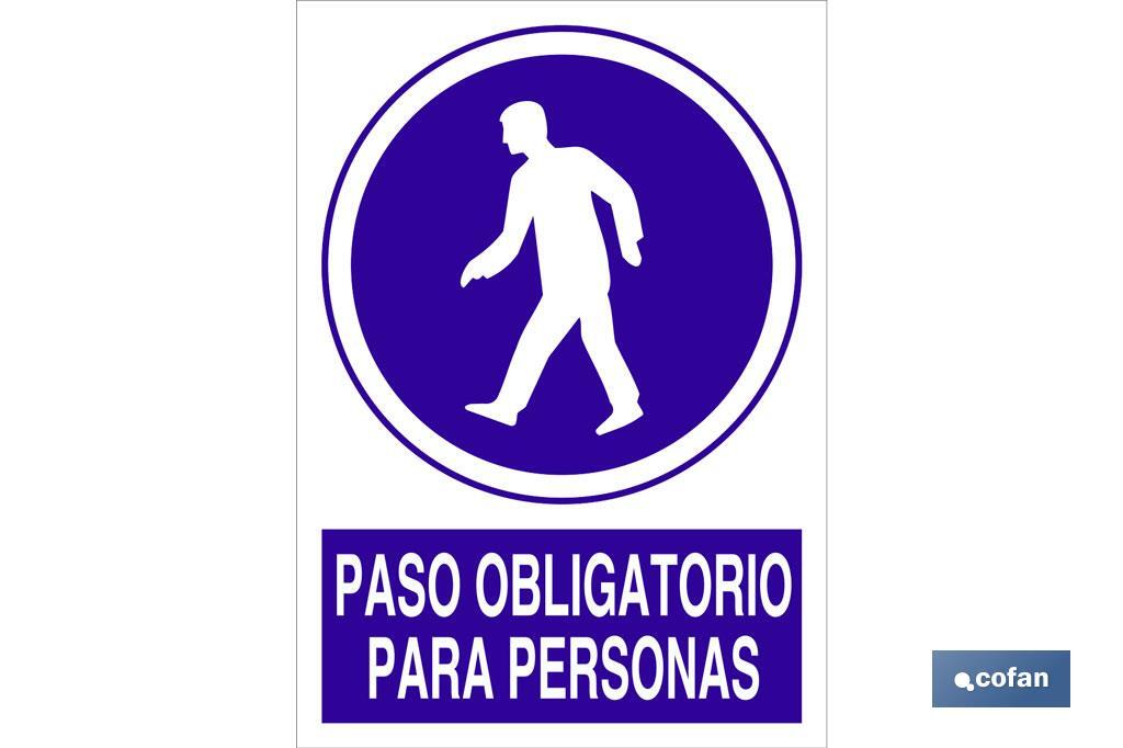 Paso obligatorio para personas